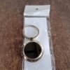 Round Metal Keychain – Durable Chrome Finish with Black Center