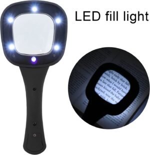 LED Magnifying Glass – 6-LED Lighted for Reading | worko