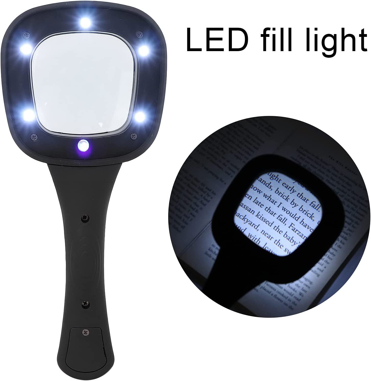 LED Magnifying Glass – 6-LED Lighted for Reading | worko