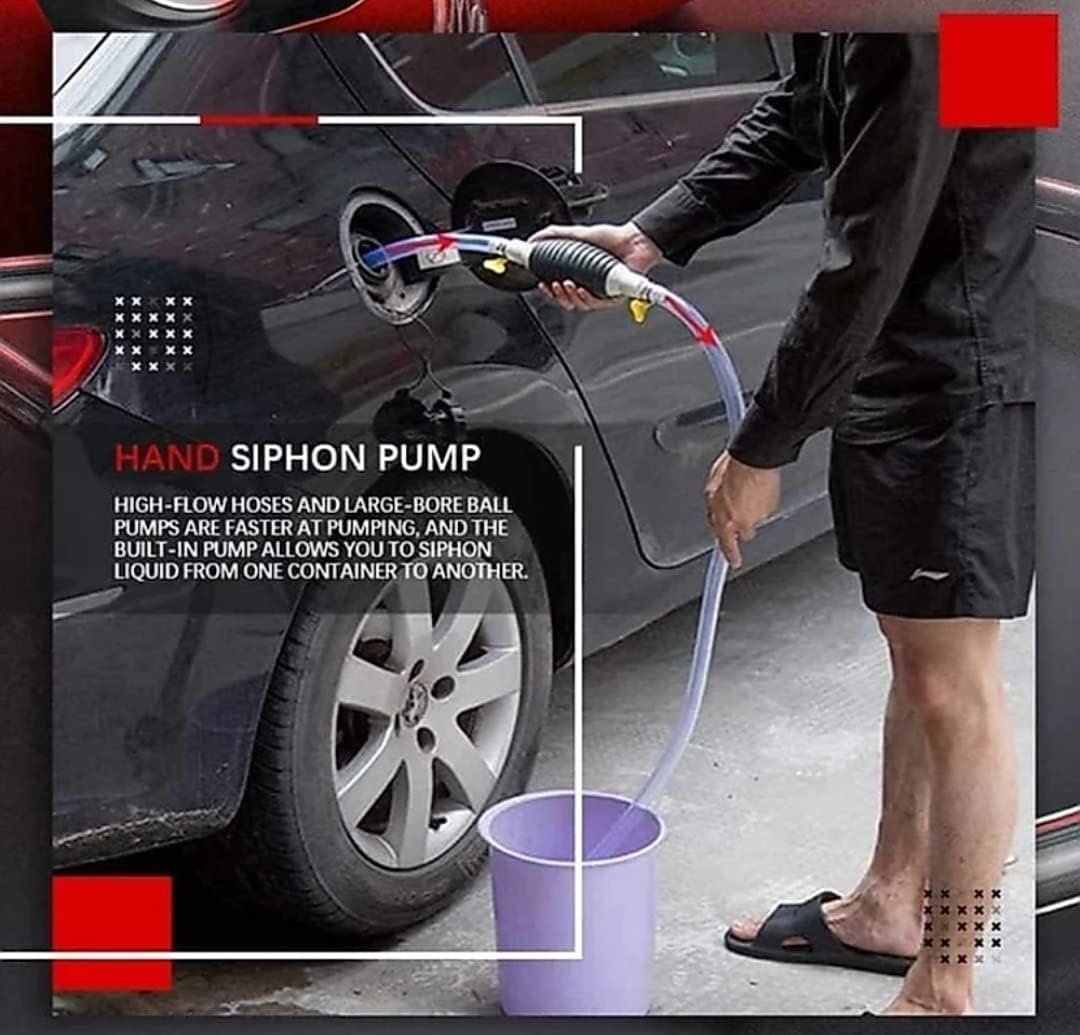 Fuel Transfer Pump – Portable Manual Siphon Kit for Liquids