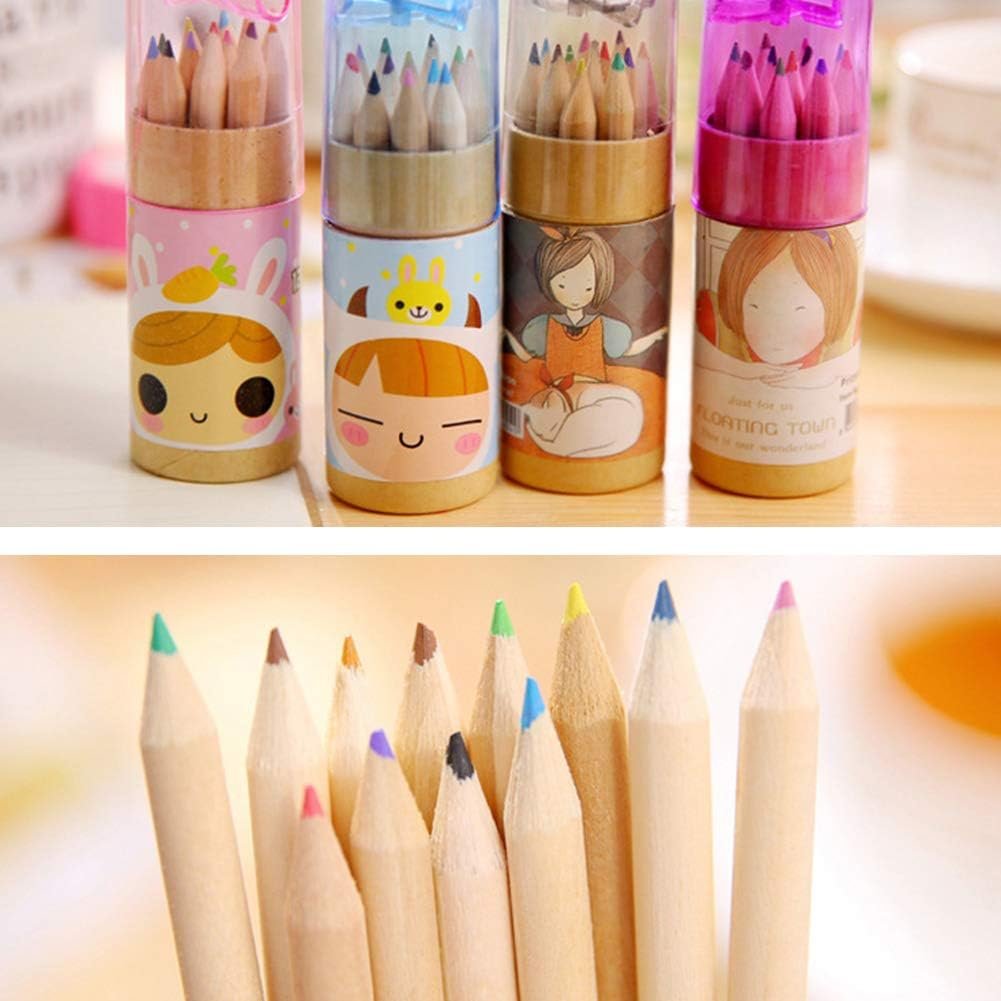 61B_1MGyCxL._AC_SL1001 Kids Colouring Pencils Set – 12 Mini Shades with Sharpener | TinyTrendy