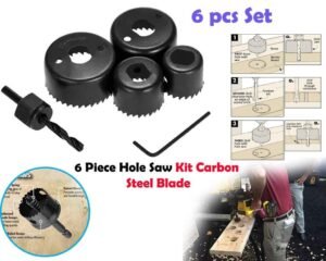 Hole Saw Set – 6-Piece High Carbon Steel Drill Bits | BoltForce