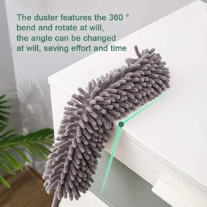 Microfiber Fan Duster – Flexible, Extendable for Easy Cleaning | Velvet Wipe