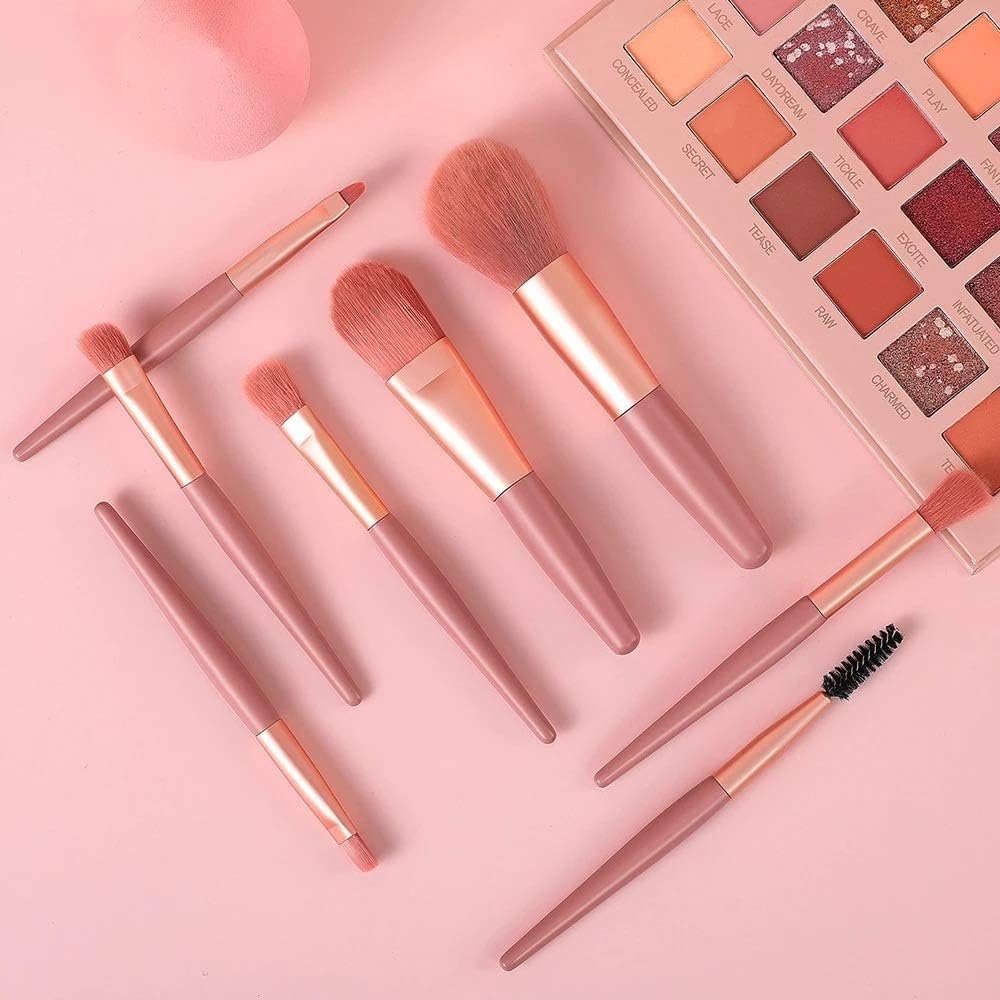 Mini Makeup Brush Set – 8-Pc Portable Synthetic Kit | BeautyBare