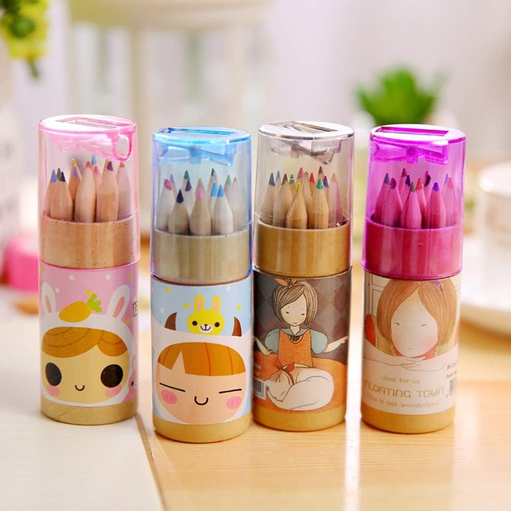61RpHhUNaXL._AC_SL1001 Kids Colouring Pencils Set – 12 Mini Shades with Sharpener | TinyTrendy