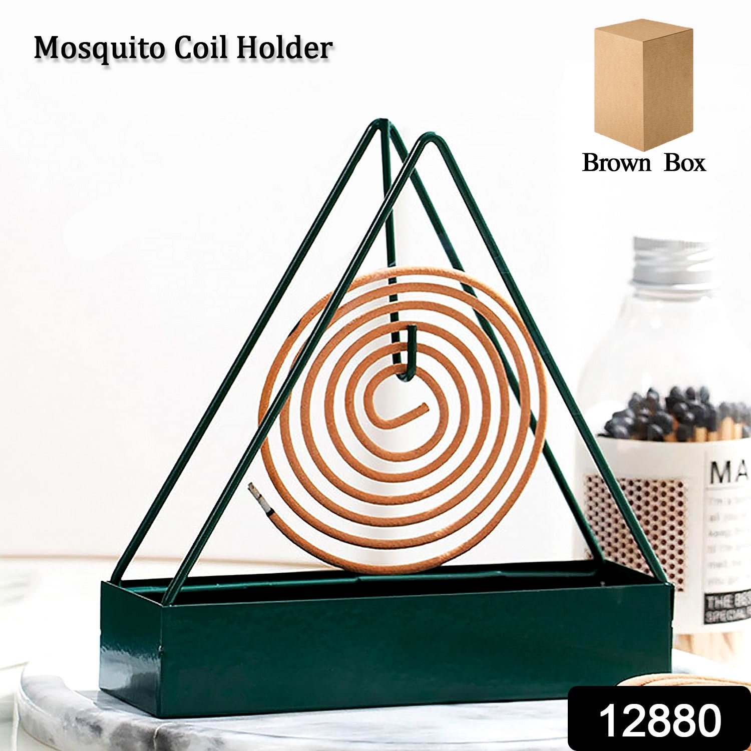 Mosquito Coil Holder – Triangular Iron Design | Velvet Wellness