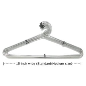 Stainless Steel Cloth Hanger (Set of 12) – Durable & Non-Slip | FreshAura Homeware