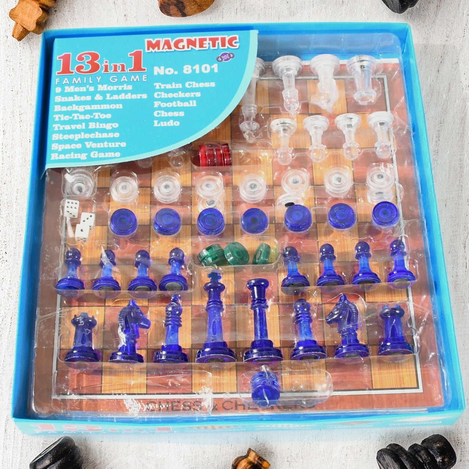 Family Board Game Set – 13-in-1 Magnetic Chess & Ludo | Dollamis