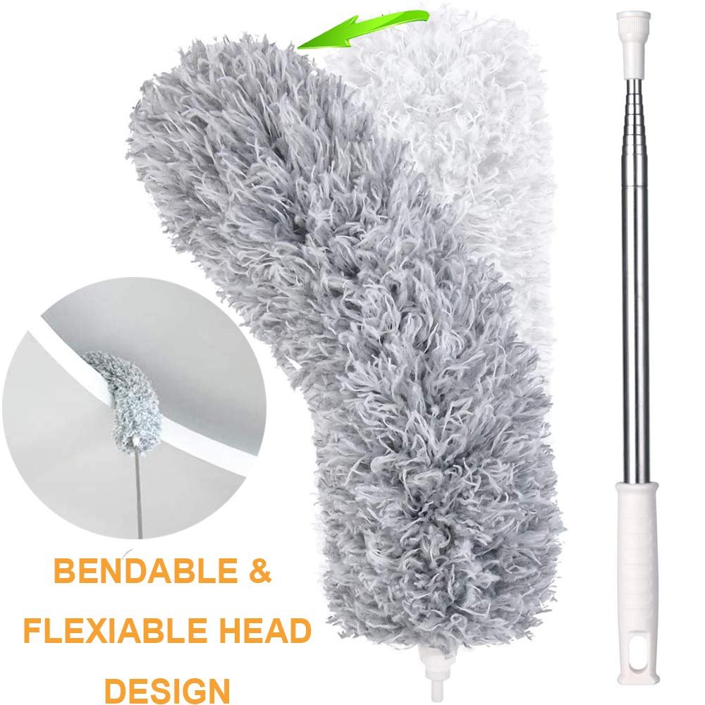 Microfiber Duster – 100-Inch Extendable Handle | Velvet Wipe