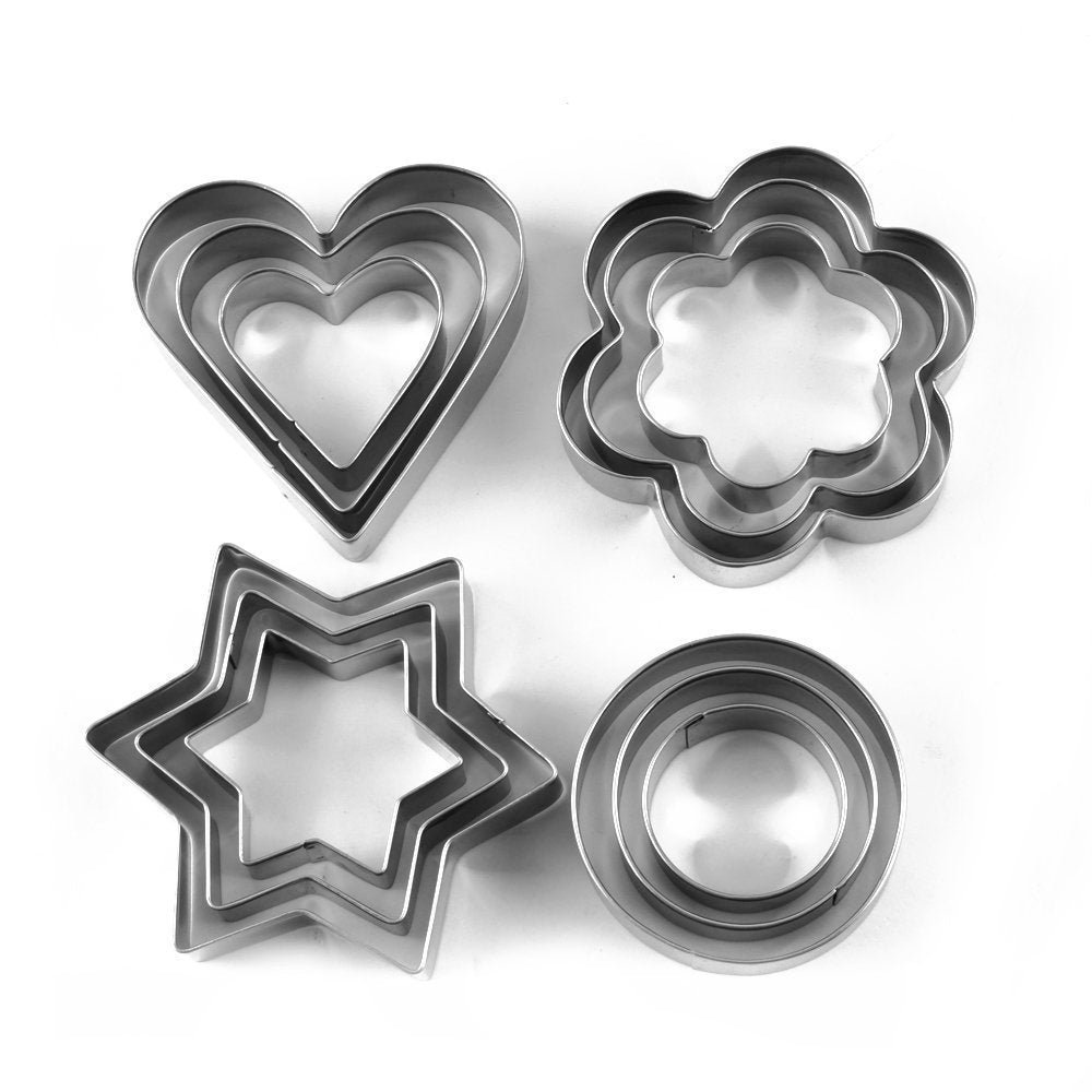 Cookie Cutter Set – 12 Pcs Stainless Steel Shapes | Bake & Dwell