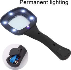 LED Magnifying Glass – 6-LED Lighted for Reading | worko
