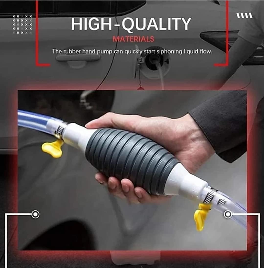 Fuel Transfer Pump – Portable Manual Siphon Kit for Liquids
