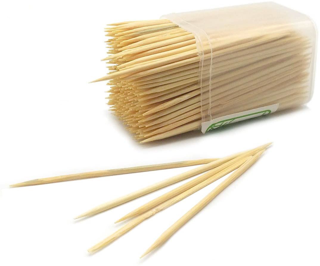 Wooden Toothpicks – Hygienic Dispenser Box, 250 Sticks |