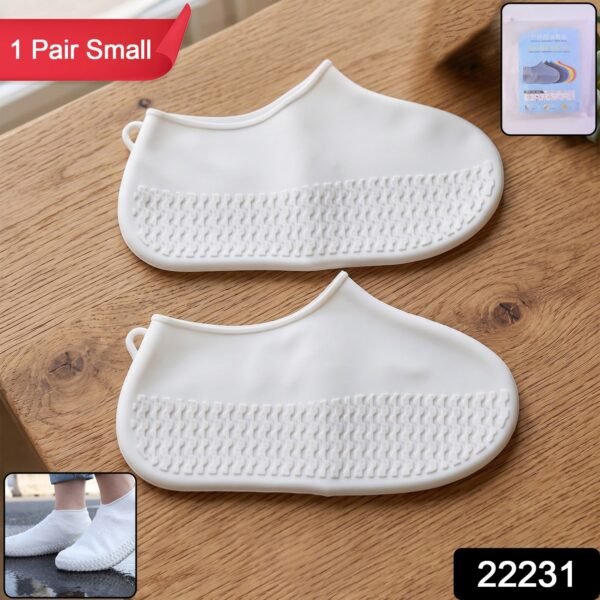 Small Waterproof Silicone Rain Shoe Cover – Non Slip Foldable