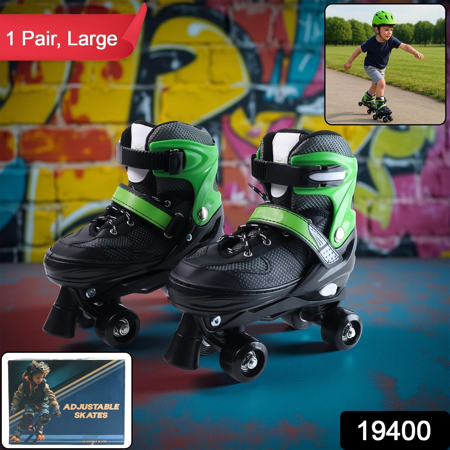 Kids Adjustable Quad Roller Skates – Comfortable & Durable