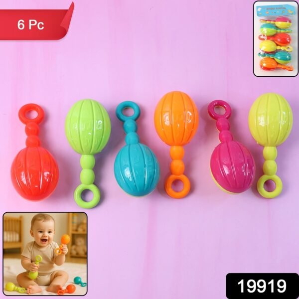 Baby Hand Rattle Set – 6-Piece Lightweight Musical Toys for Sensory Play