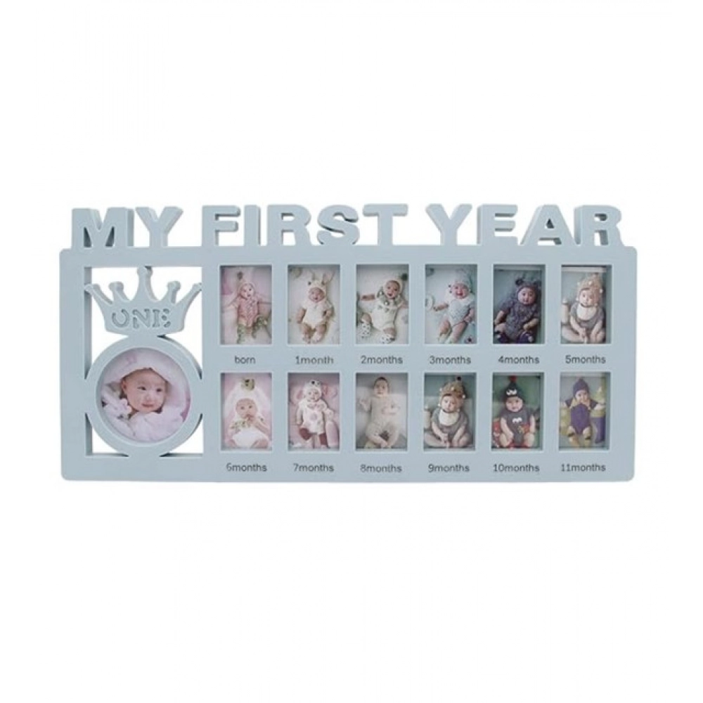 Acrylic Newborn Baby First Year Photo Frame (Multicolor) - Image 4