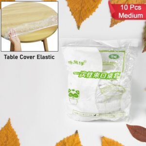 Elastic Table Cover – Waterproof & Round | Tidy Table (10 Pcs)