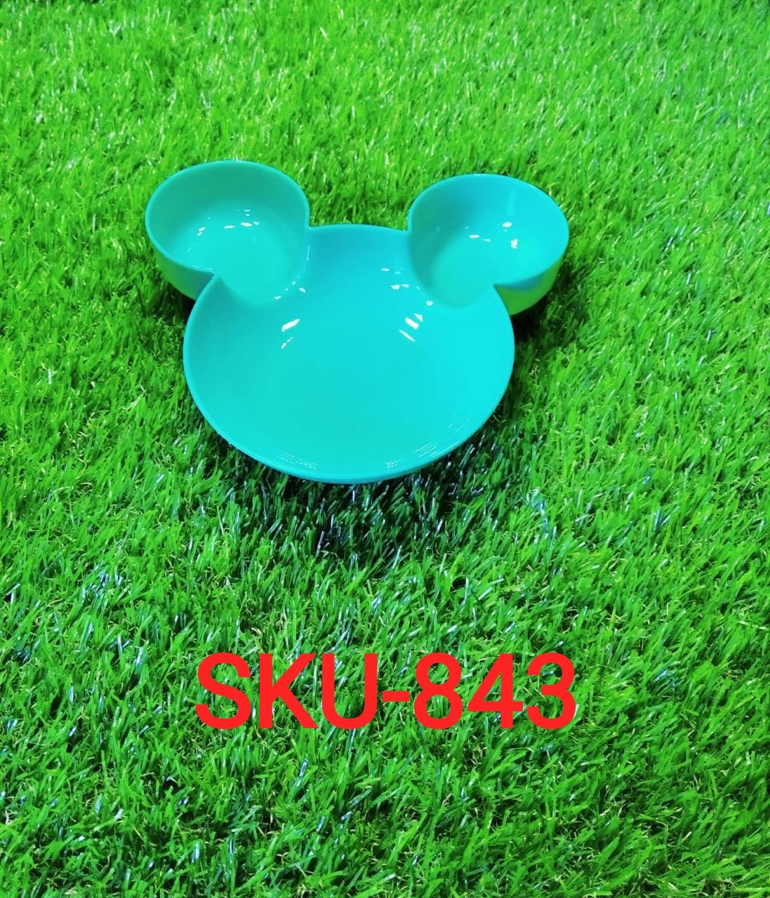 Kids Snack Plate – Mickey Shaped Sectioned Wheat Straw Plate | Baby Ladle