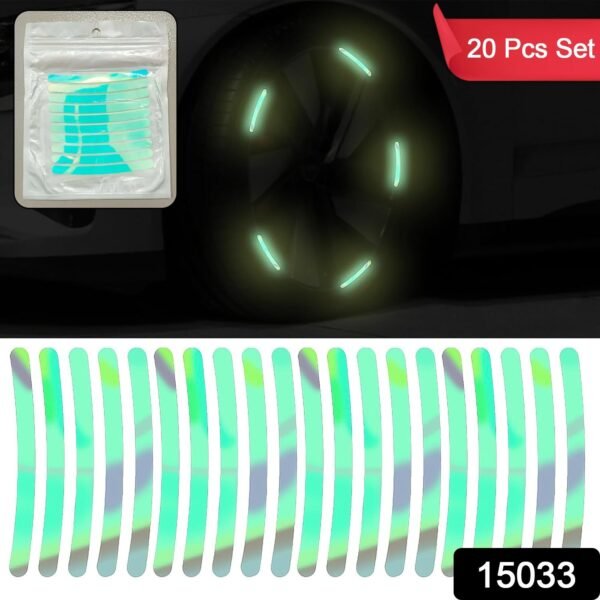 Reflective Car Wheel Stickers – Multicolored 20 Pcs for Night Safety | Velvet Wheels