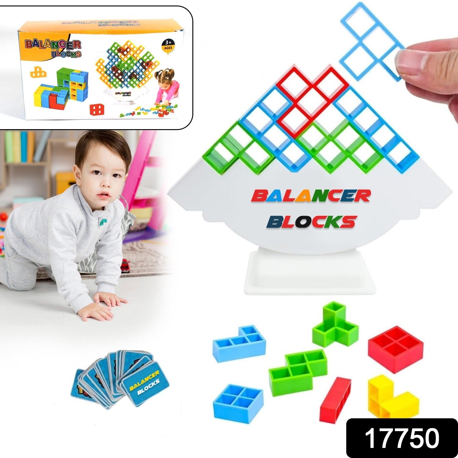 Tower Balance Game – 16 Pcs Skill Builder | Boardoria
