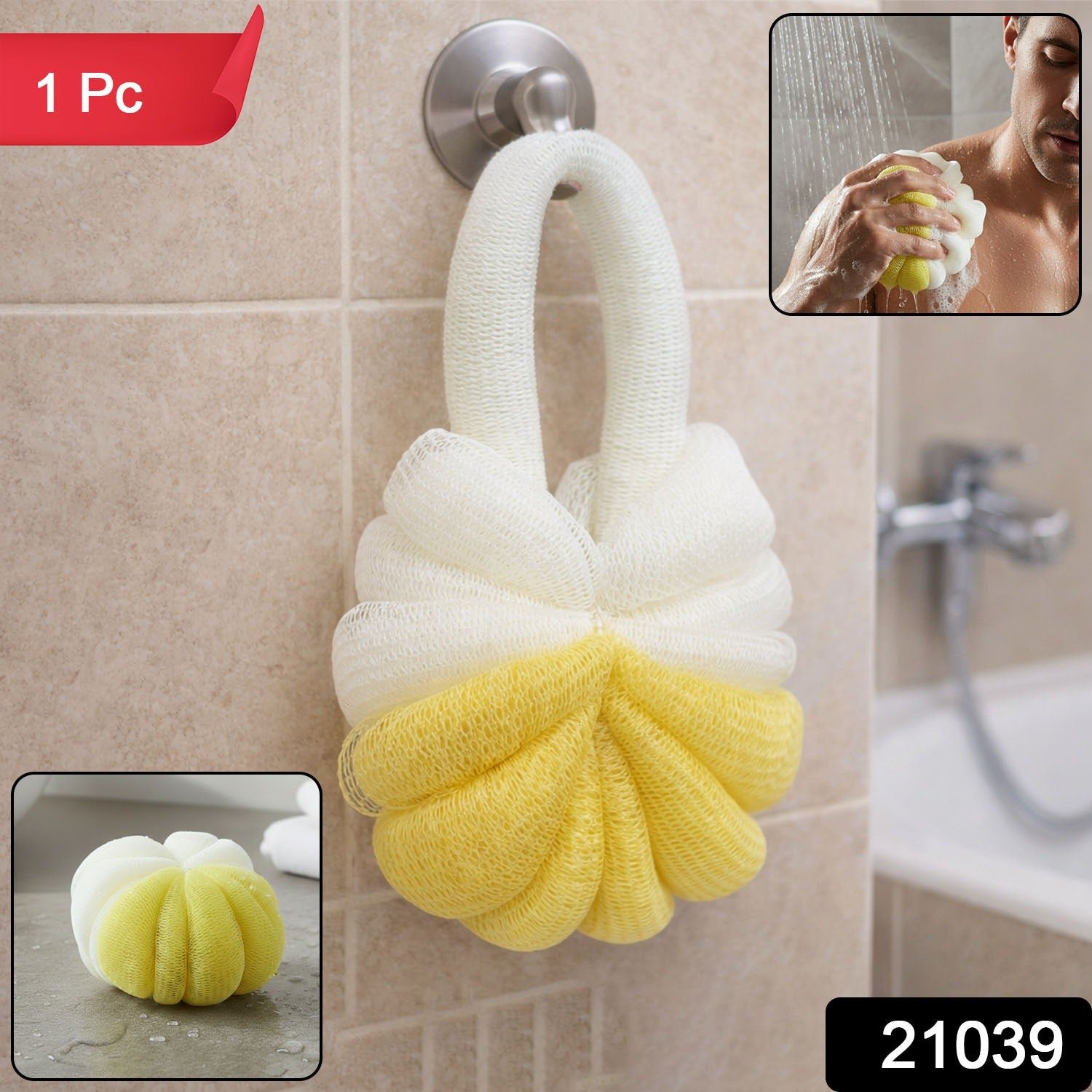 Soft Mesh Bath Loofah – Gentle Exfoliation & Rich Lather