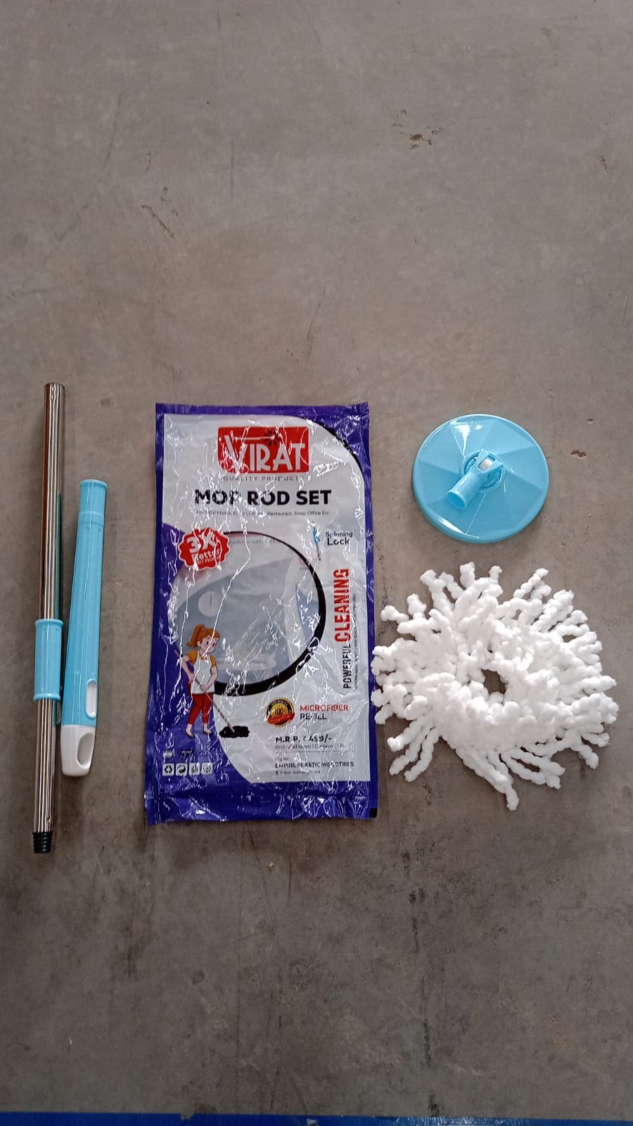 360° Spin Mop – Stainless Steel & Microfiber | Velvet Wipe