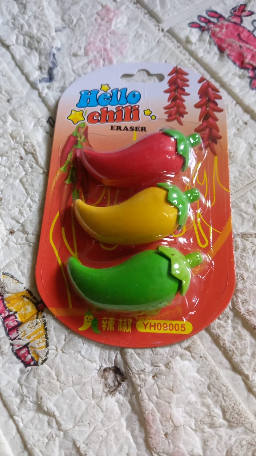 Chili Shape Erasers – Fun 3D Mini Eraser Set (3 Pc) | Writezo
