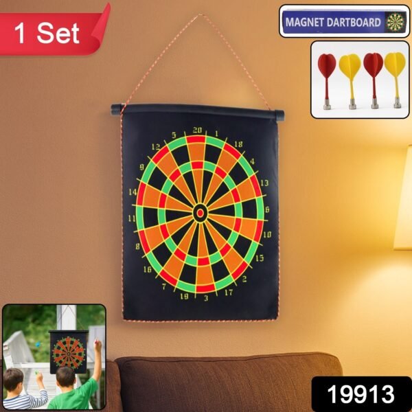 Magnetic Roll-Up Dartboard – Safe, Portable 12-Inch Set