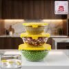 Glass Bowl Set with Lids – Versatile Kitchen Storage & Serving