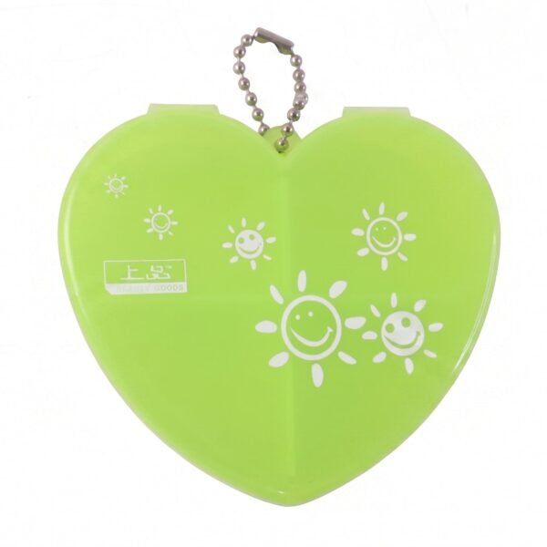 Heart Shape Pill Organizer – Compact Travel-Friendly Storage