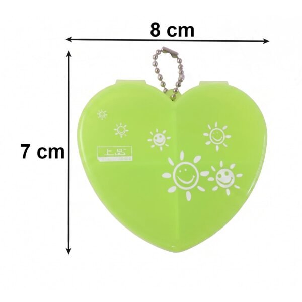 Heart Shape Pill Organizer – Compact Travel-Friendly Storage