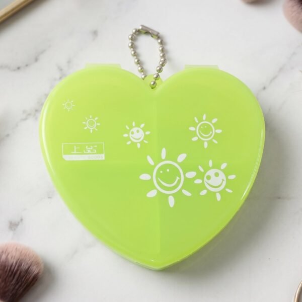 Heart Shape Pill Organizer – Compact Travel-Friendly Storage