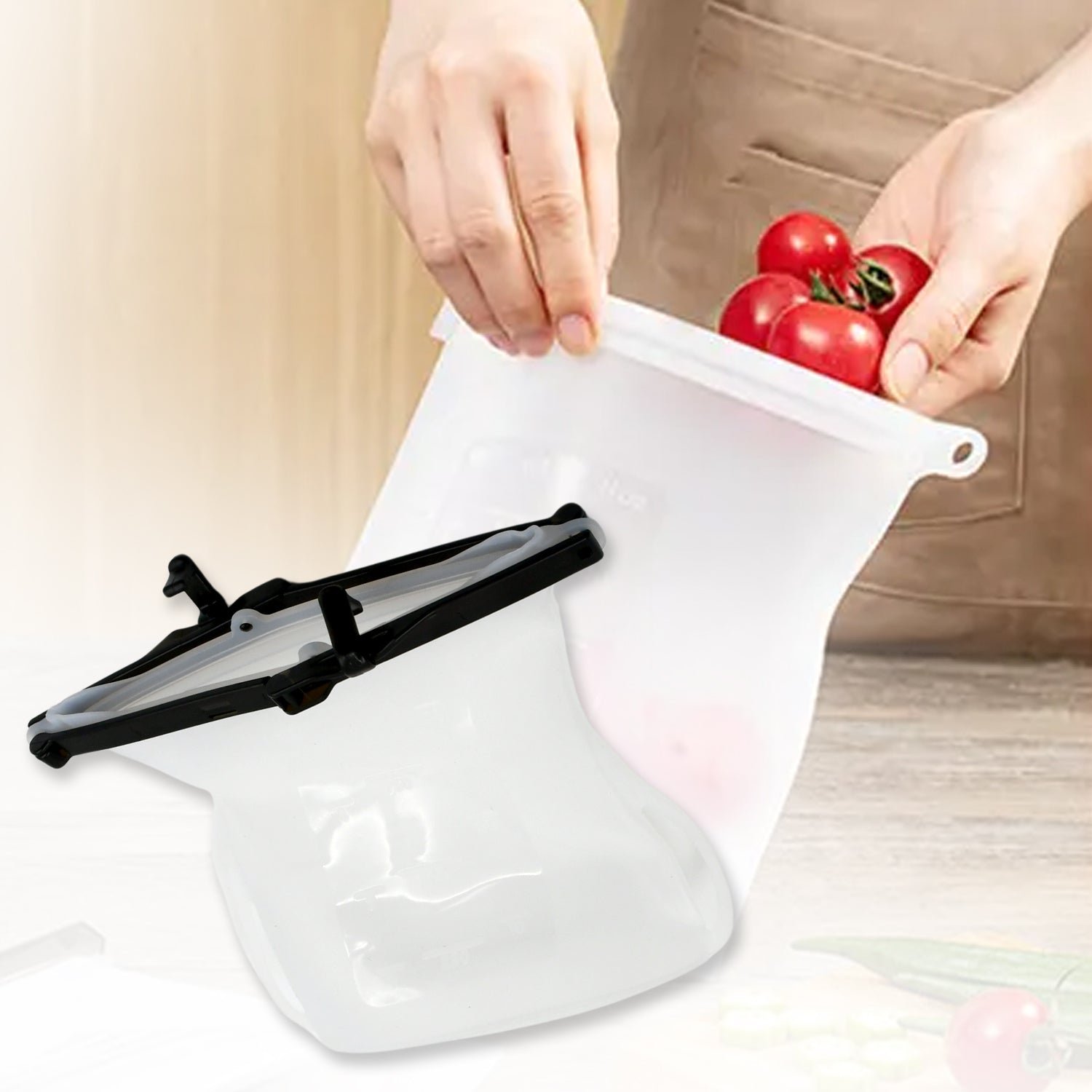 Reusable Silicone Food Bag – Leakproof, BPA-Free, Versatile | Tidy Table
