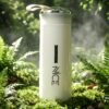 White Glass Water Bottle – Leakproof & Protective Cover 400 ML