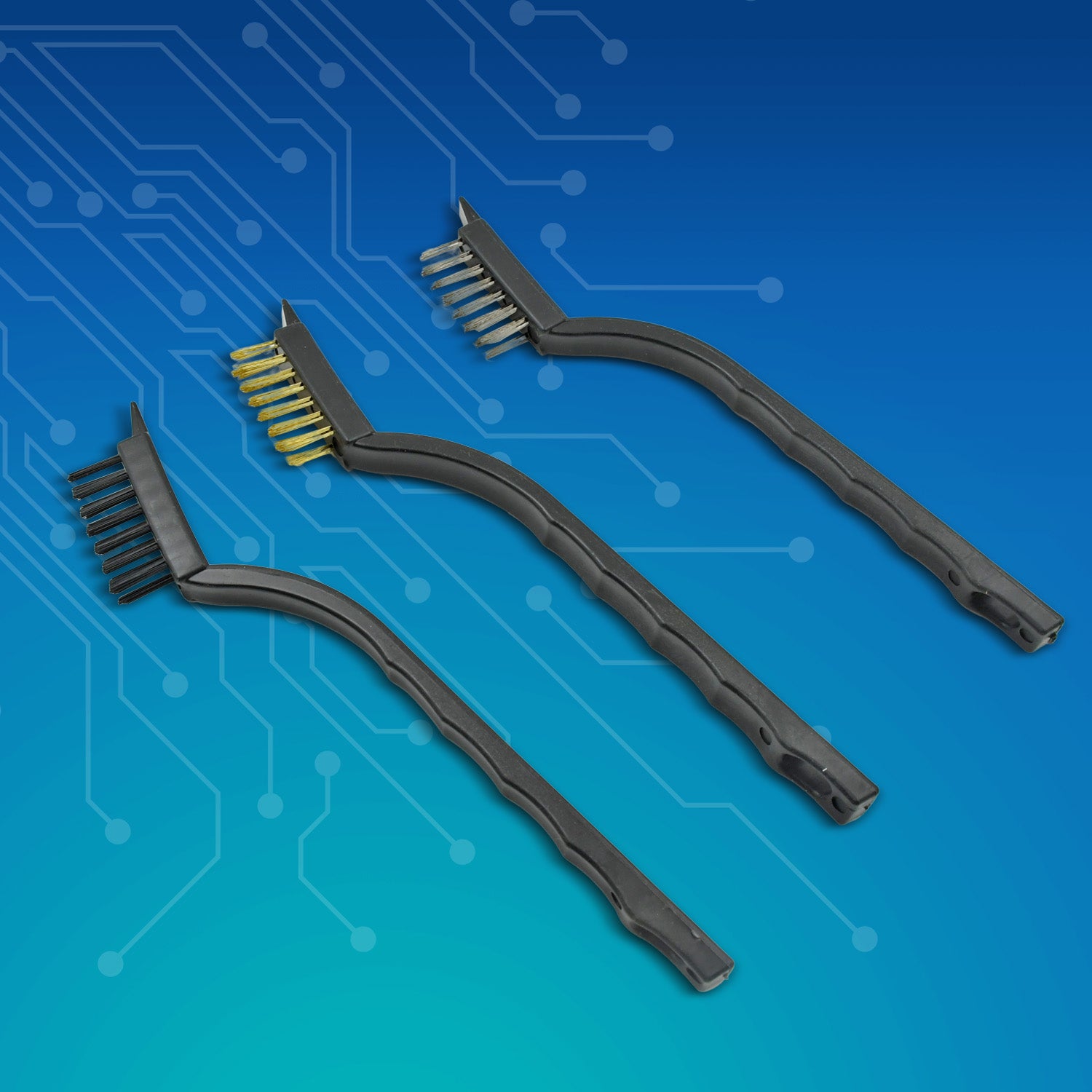 Mini Wire Brush Set – Steel, Nylon, Brass for Cleaning |