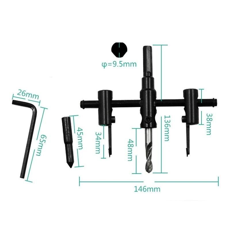 Adjustable Circle Hole Saw – Versatile 30-120mm Cuts | BoltForce