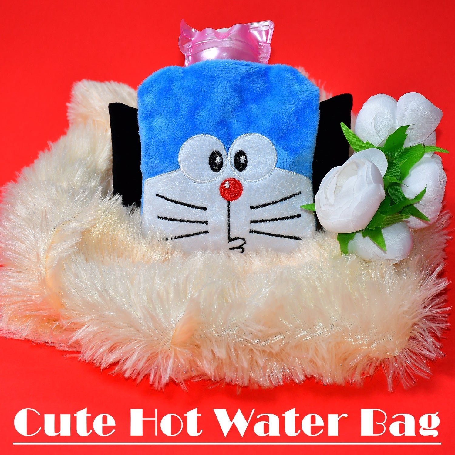 Doremon Hot Water Bag – Soft Cover for Pain Relief | Velvet Wellness