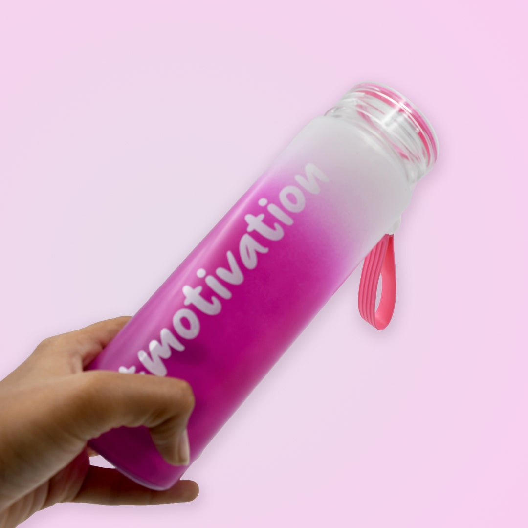 Glass Water Bottle – 350 ML Motivational | Own Hydrate
