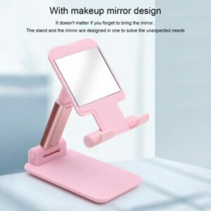 Adjustable Phone Stand – 3-Way Desk Mobile Holder with Mirror | Deskrova