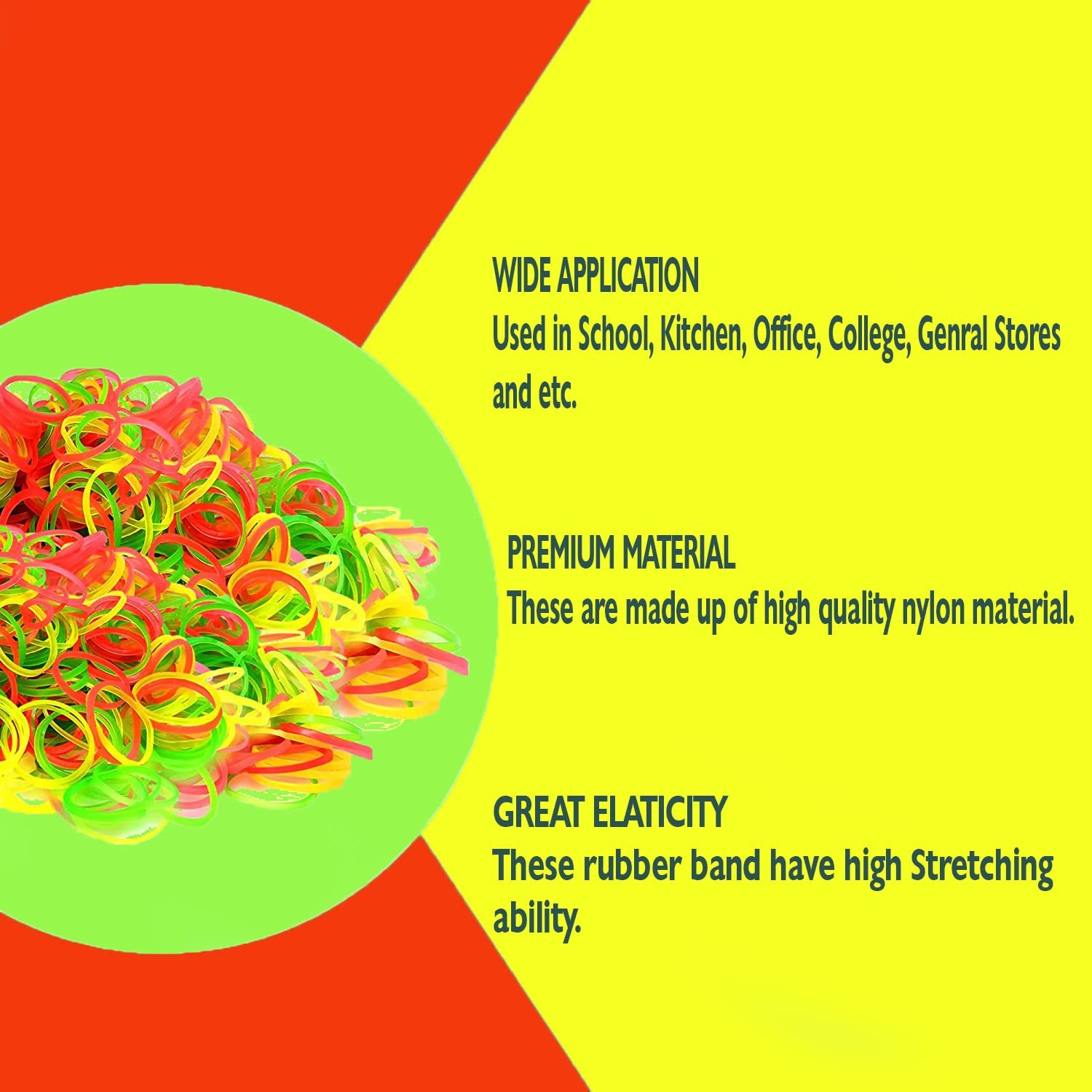 Rubber Bands – Multicolor, Strong & Reusable for Home & Office | VoltDesk