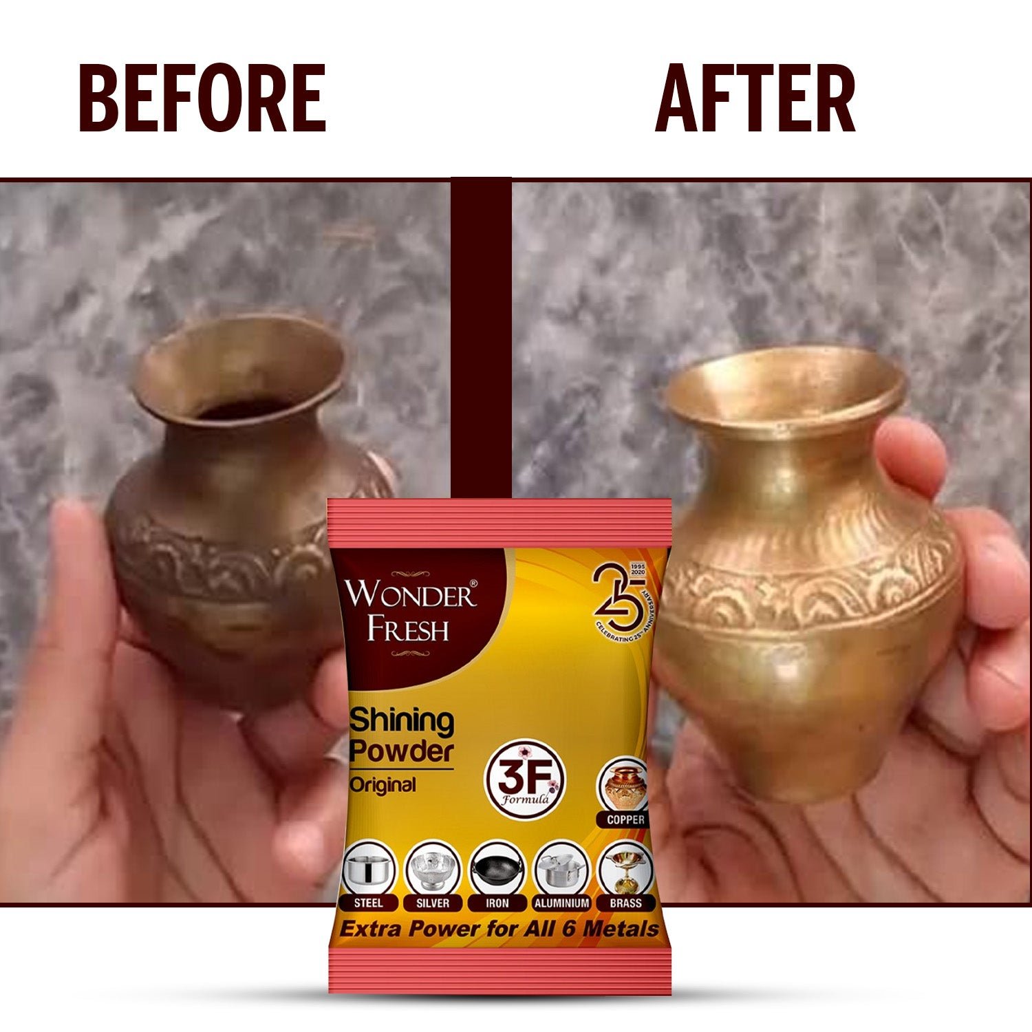 Metal Polishing Powder – Multi-Metal Cleaner & Shine | Wonder Fresh