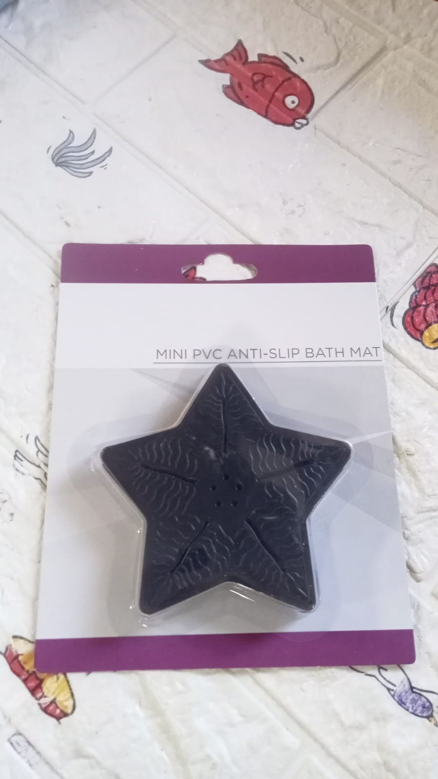 Kids Anti-Slip Bath Mat – Star Shaped PVC | 4 Pc Set by CrystalWash