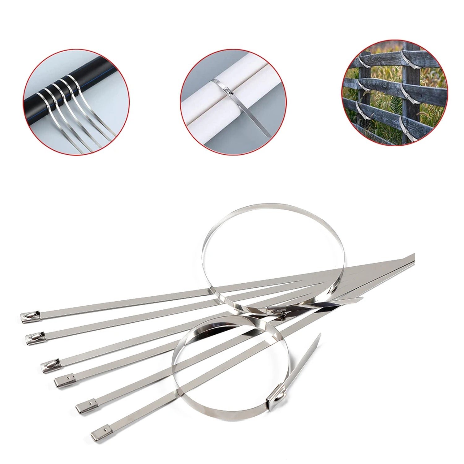 Stainless Steel Cable Ties – 100mm Rustproof 10-Pack | WipeTech