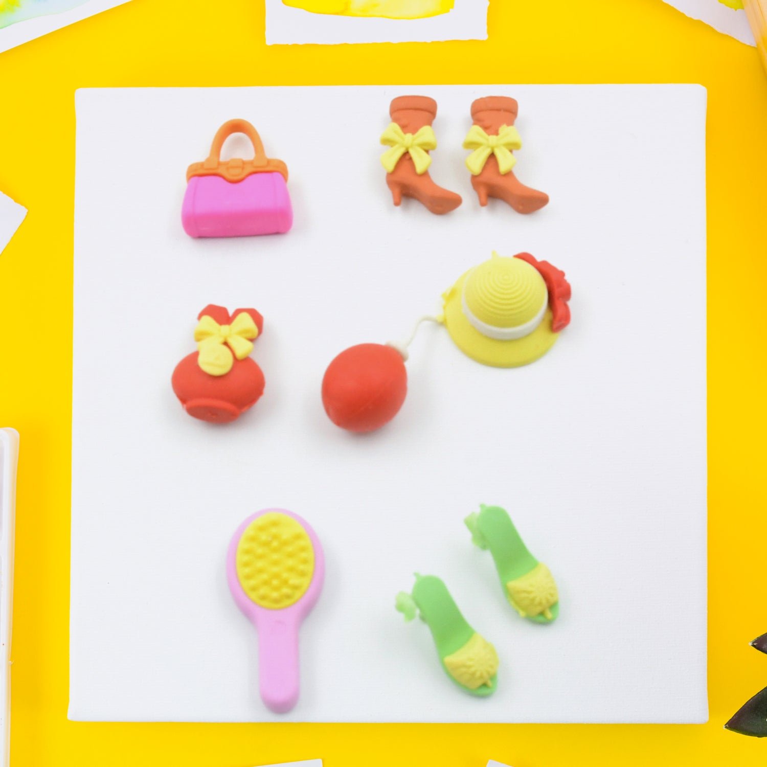 Mini Erasers for Kids (9 Pc Set) – Cute Designs | TinyTrendy