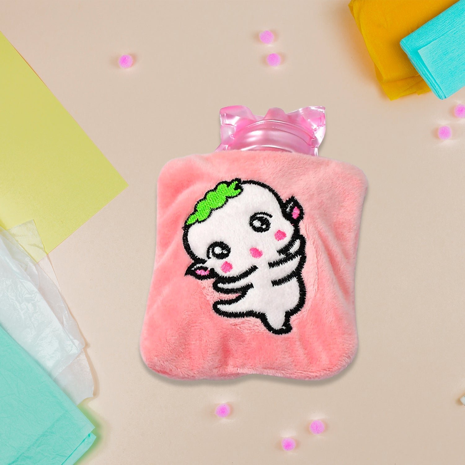 Pink Hot Water Bag – Soft Cover for Pain Relief | Indo Glow