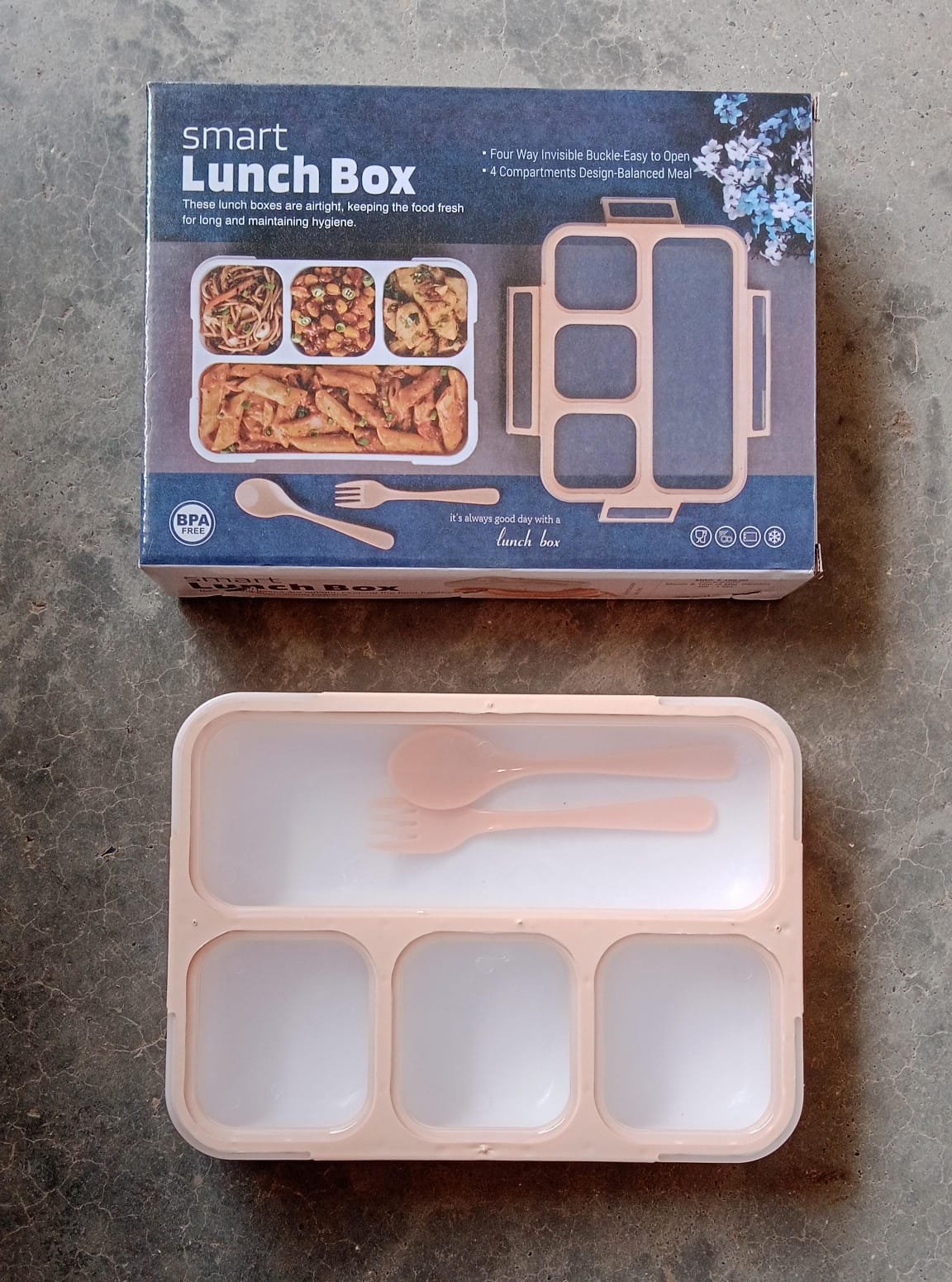 Leak-Proof Lunch Box 4 Compartments – Durable & BPA-Free | Lunchie Bunchie