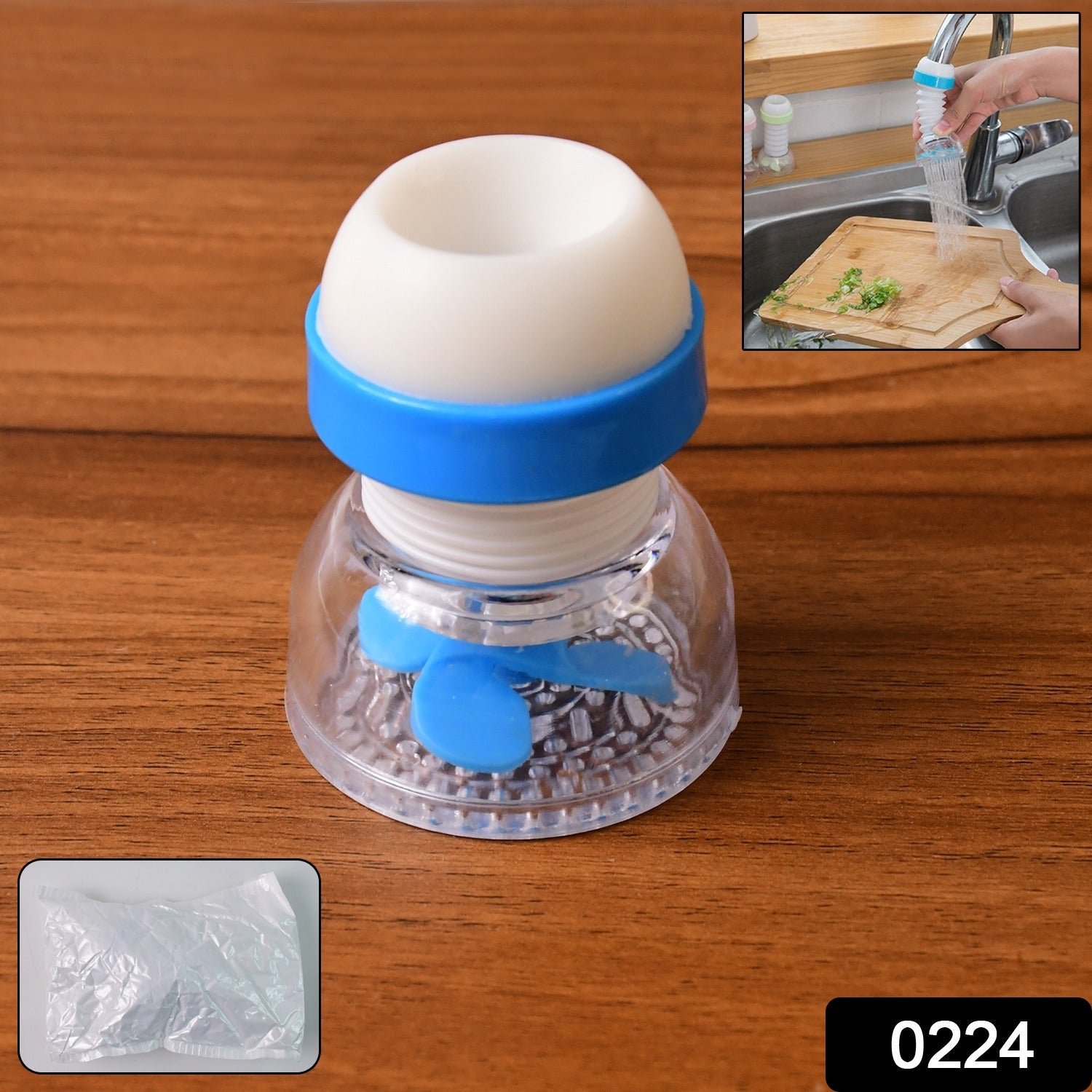 Adjustable Kitchen Sink Tap Water Filter – Splash Guard & Rotating Sprayer