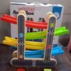 Wooden Race Track – 4-Level Car Ramp Set for Toddlers | Action Legion
