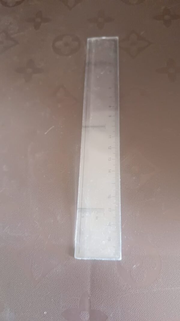 20 cm Transparent Plastic Ruler – Dual Scale for Precise Measurement